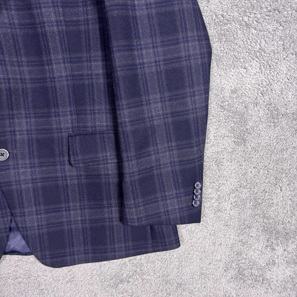 S Cohen Sport Coat Mens 42S Trabaldo Togna 1840 Wool Windowpane Check Prestige